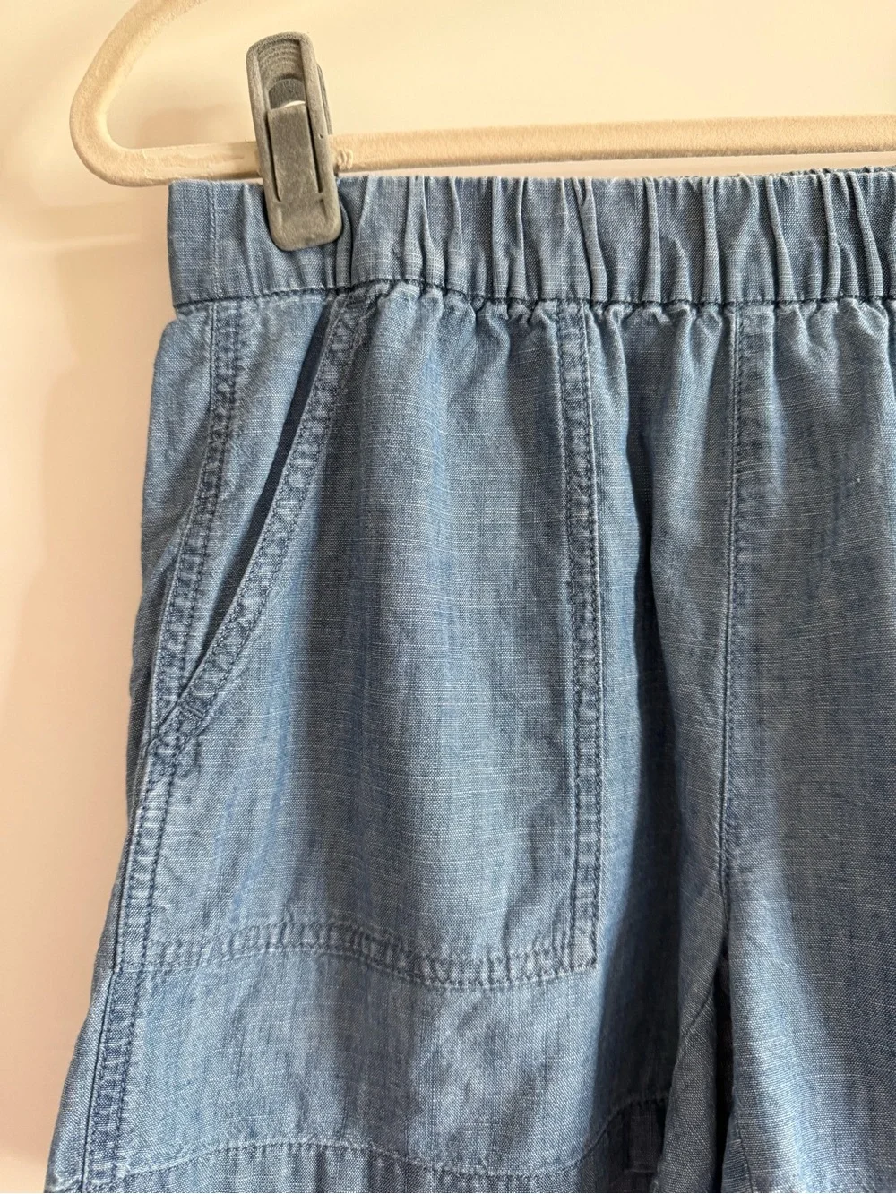 J. Crew Pull On Cotton Chambray Shorts Like New